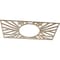 Ekena Millwork Hoover Wood Fretwork Pierced Ceiling Medallion, Hickory, 32"W x 16"H x 11 7/8"ID x 3/8"T CMWP32X16X0375HOHI - alternate 2
